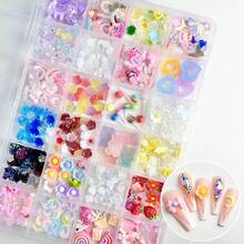 24 Lưới Màu Sắc Hỗn Hợp Ngẫu Nhiên Làm Móng Tay Trang Trí Tự Làm Móng Tay Quyến Rũ Móng Tay Đá Quý Đồ Dùng Làm Móng - Nhiều màu - Xem 2