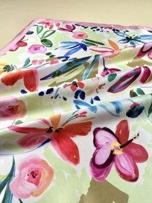 1PC Ladies Boho Florals And Painting Geo Print Head Wrap Bandana - Multicolor - View 5