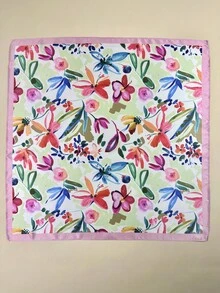 1PC Ladies Boho Florals And Painting Geo Print Head Wrap Bandana - Multicolor - View 4