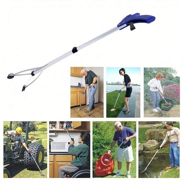 1pack Foldable Handheld Reacher, 32 Inches Long Extendable Grabber Tool