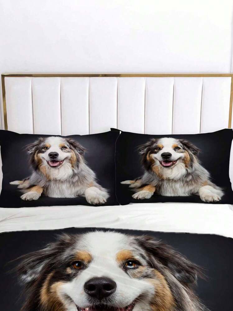 Chihuahua carino Set Di Copripiumino Set di 3 Pezzi microfibra morbida stampa 3D cerniera nascosta con federa per cuscini cane domestico copripiumino for adolescenti e coppie King(220x240cm