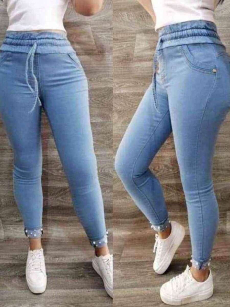 Pantalón jogger mezclilla - Azul - Ver 1