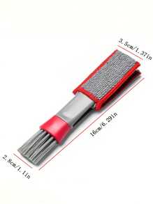 1pc Multi-Functional Car Air Conditioner Outlet Cleaning Brush, Car Interior Cleaning Tool - Grey - View 5