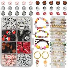 350pcs/8 Compartments Mixed Style Polymer Clay Soft Pottery & Acrylic Charm Spacer Beads For Diy Bracelet Making, Crafting - 350pcs - View 7