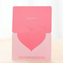 10入創意通用情人節愛心賀卡,生日,禮物,內含信封 - 彩色 - 查看 1