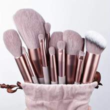 Set de 13 piezas de brochas de maquillaje suaves y esponjosas, herramientas profesionales de cosmética para base, polvo, sombras de ojos y mezcla, incluye bolsa y esponja de maquillaje, regalo ideal para principiantes en maquillaje