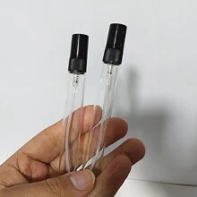 20pcs10ml Portable Perfume Bottle Spray Refillable Cosmetic Sample Glass Bottling Empty Glass Container - Black - View 5