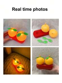 創意新年禮物,橘子造型裝飾迷你夜燈車用擺件