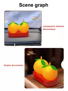 創意新年禮物,橘子造型裝飾迷你夜燈車用擺件