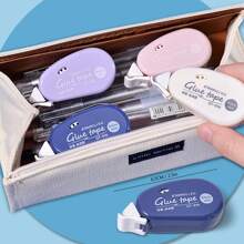 1入組簡單純色雙面膠帶,點型粘貼帶適用於手帳、手工藝和diy創作 - 彩色 - 查看 7