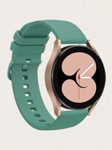 1 条装 18 毫米/20 毫米/22 毫米绿色通用扁平硅胶表带，适用于 Garmin/Amazfit - 綠色 - 查看 1