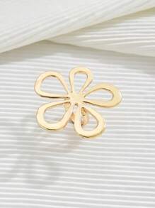 Anillo de oro con diseño de flor de estilo sencillo y nuevo para el Día de San Valentín - Amarillo Oro - Ver 3