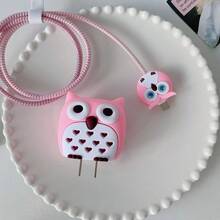 粉紅色獨角獸20w充電器保護殼4件 - 粉色 - 查看 5