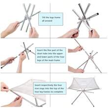 1個戶外露營不銹鋼火坑,可摺疊和攜帶,可用於篝火、燒烤和加熱,露營廚房 - 銀色 - 查看 12