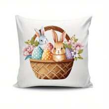 1入/2入/3入可愛的花籃蛋兔貼紙,適用於背包,t恤,可水洗,可熱轉印貼紙 - 彩色 - 查看 5