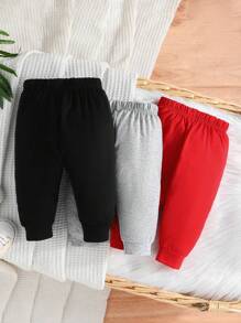 寶寶男孩3入組休閒字母印花長褲套裝