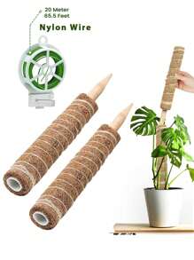 1 Pieza, Piquetes De Plantas De Musgo De 11/15/19 Pulgadas Hechos A Mano Con Soporte, Perfecto Para Plantas Trepadoras Que Crecen Hacia Arriba