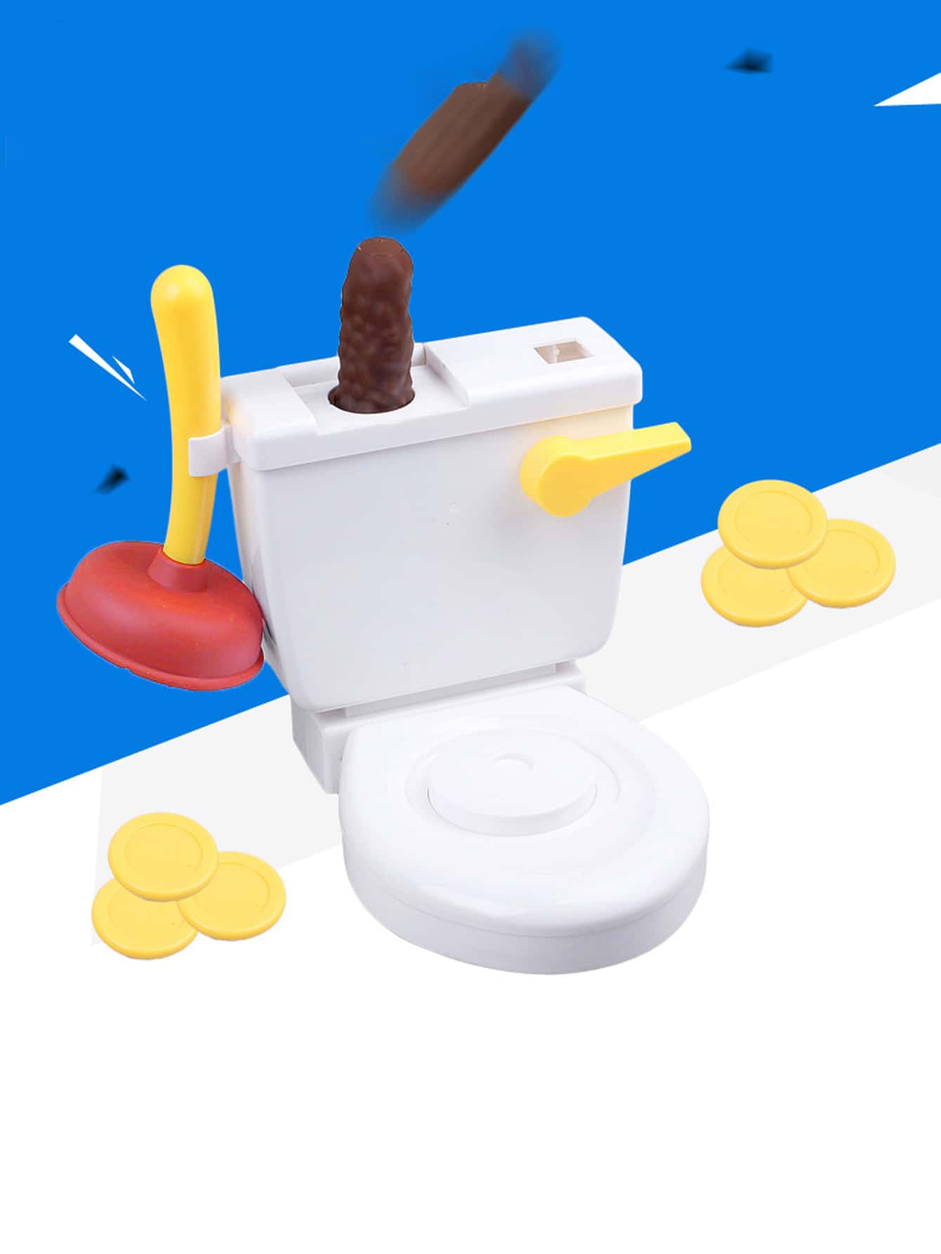 Toilet Prank Prop & Toy, The Crazy Flush Game, Fun For Parties And Family Entertainment, - White - View 1