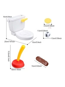 Toilet Prank Prop & Toy, The Crazy Flush Game, Fun For Parties And Family Entertainment, - White - View 2