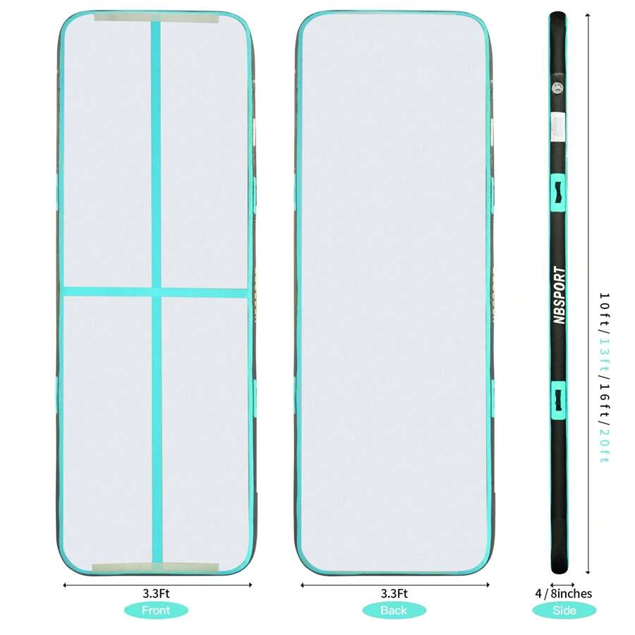 Yoga Mat Gym Tumbling Mat Inflatable Air Track Air Floor Gym Inflatable Gymnastics Mat - Green - View 1