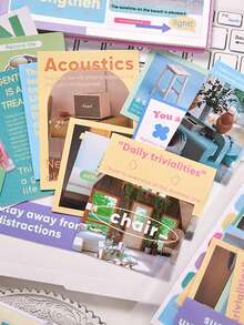 1 Paquete (32 Hojas) Pegatinas Con Patrones Diferentes (2 Hojas Por Patrón) Para El Diario, La Decoración De Las Libretas - Multicolor - Ver 9