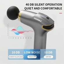 Pistola de masaje muscular profesional para relajar y aliviar el dolor. - Gris - Ver 3