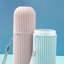 1pc Portable Toothbrush Box, Random Color Travel Toothbrush Case For Business Trip - Green - View 3