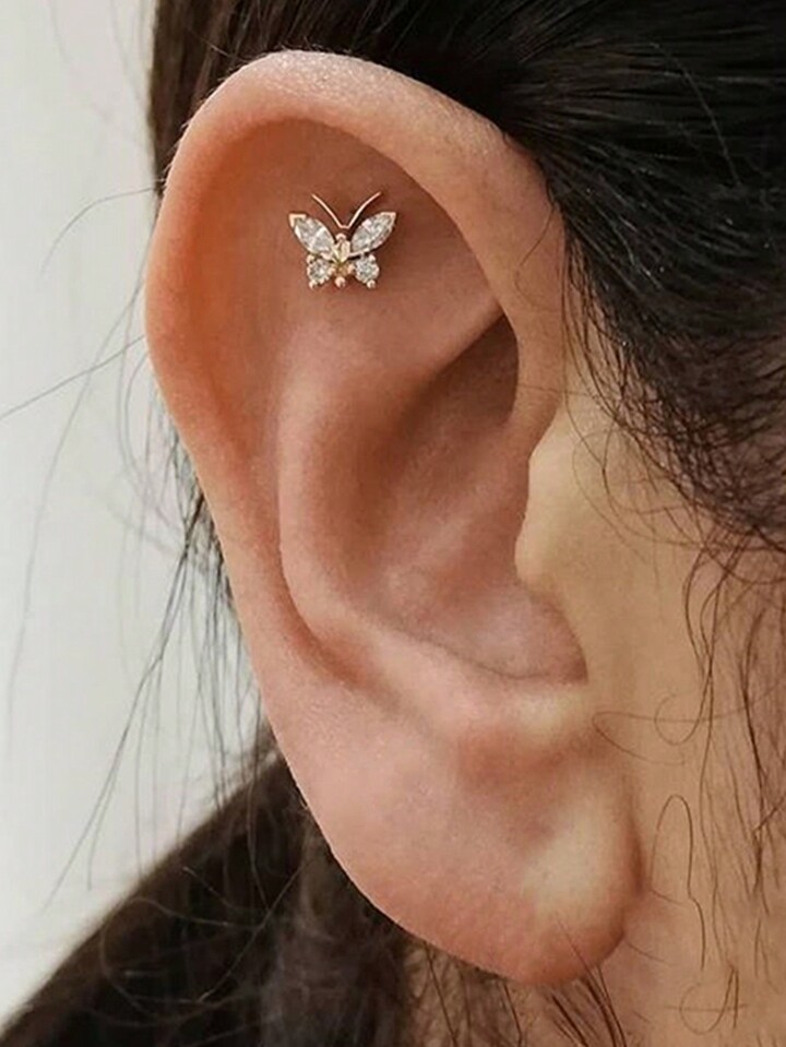 割引購入 1pc simple earring stud silver sterling s925 gold-single アクセサリー
