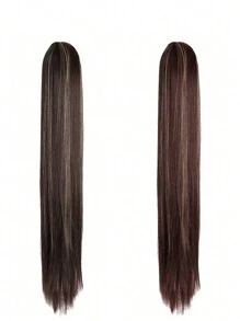 26英寸马尾双色混合假发女长发拉绳马尾直发自然隐形长直马尾 - 間色 - 查看 8