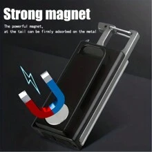 Magic Mini Transparent Flashlight, Multifunctional Keychain Light With Hook,USB Rechargeable, Work Light, IPX4 Waterproof, UV Black Light,Red Blue Warning Light Torch For Home,Outdoor, Camping, Running, Fishing, Cycling - Transparent White - View 4