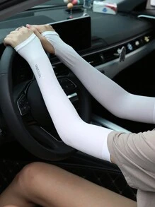 防曬抗UV 1入組袖套護臂套，冰絲防UV手套，適用於騎行、跑步、射擊、登山等運動 - 彩色 - 查看 1