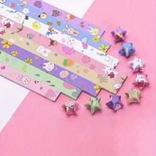 1Set 540 Sheets Origami Stars Paper 8 Different Designs Of Beautiful Arts Crafts Starry School Teachers Folding Origami Cute Cartoon Love Paper Strips - Rabbit Style - View 1