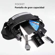 Resistente al agua Cangureras hombre Fitness Riñonera Deportiva Runner Gimnasio - Champán - Ver 3