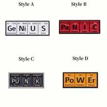 XIANG YU Chemical Element Symbols Enamel Pins Custom PO W ER PU N K Brooches Lapel Badges Punk Jewelry Gift For Scientist Friend - Multicolor - View 8