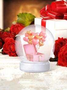 2入組3.14英寸diy透明塑膠圓球,帶螺旋式蓋子,適用於情人節、生日、感恩節、耶誕節派對裝飾、禮品包裝、家居飾品、工藝品和diy項目 - 白色 - 查看 3