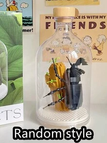 1 Box Of Micro-Particles Assembled Insect Building Blocks Mantis One-Horned Fairy Butterfly Bee Ladybug Dragonfly Model Bottle Decoration Birthday Gift Random Style - Multicolor - View 7