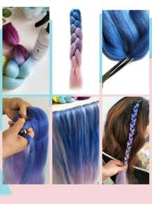 Two Color Synthetic Hair Big Braid Wholesale Jumbo Braid Hair Extension 100g/24 Inch - Multicolor - View 4