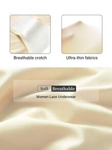 MEIYATING 3pcs High-Waisted Breathable Women Underwear, Mesh Crossed Tummy Control Ice Silk Seamless Triangle Panties, Body Sculpting & Butt Lifting - 彩色 - 查看 5