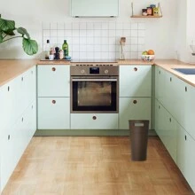 Cesto De Basura De Plástico Rectangular Pequeño, Con Capacidad De 3 Galones, Contenedor De Basura - Café integral - Ver 3