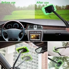 WINDSHIELD BRUSH - Car Windscreen Cleaner Tools From Inside Window Glass Cleaning Tools Great For Fog & Moisture Removal - Multicolor - View 2