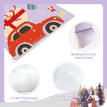 1本聖誕主題硬皮筆記本,適用於書寫和記錄 - 紫色 - 查看 3