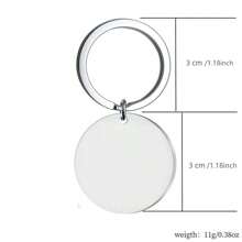 1pc Stainless Steel Keychain As A Gift For Children, A Gift For Your Son Or Daughter - Silver - View 8