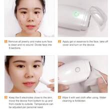 Rf面部重塑美容儀,usb充電,抗皺抗衰老射頻加熱治療按摩療法,溫控選擇臉部日常護膚水療按摩器,適用於暗沉暗黑肌膚的家庭使用 - 白色 - 查看 6