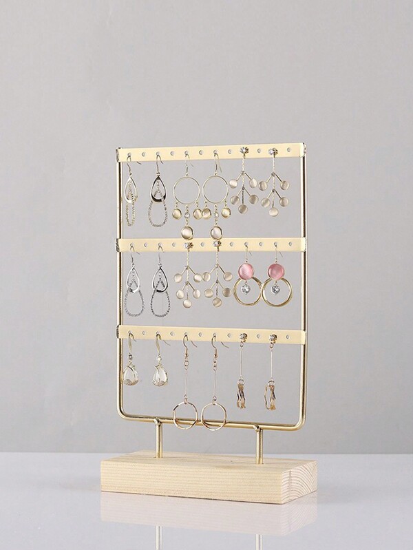 1pc Hollow Jewelry Display Stand, Earring Storage Rack, Hanging Necklace Rack, Jewelry Display Stand Sun Travel Cool Back To School