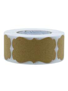 2 Rolls (300 Stickers Per Roll) Bone Shape Self-Adhesive Labels Gift Packaging Tags Sealing Stickers - Brown - View 3