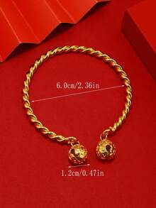 1pc Simple Cuff Bangle - Gold - View 3