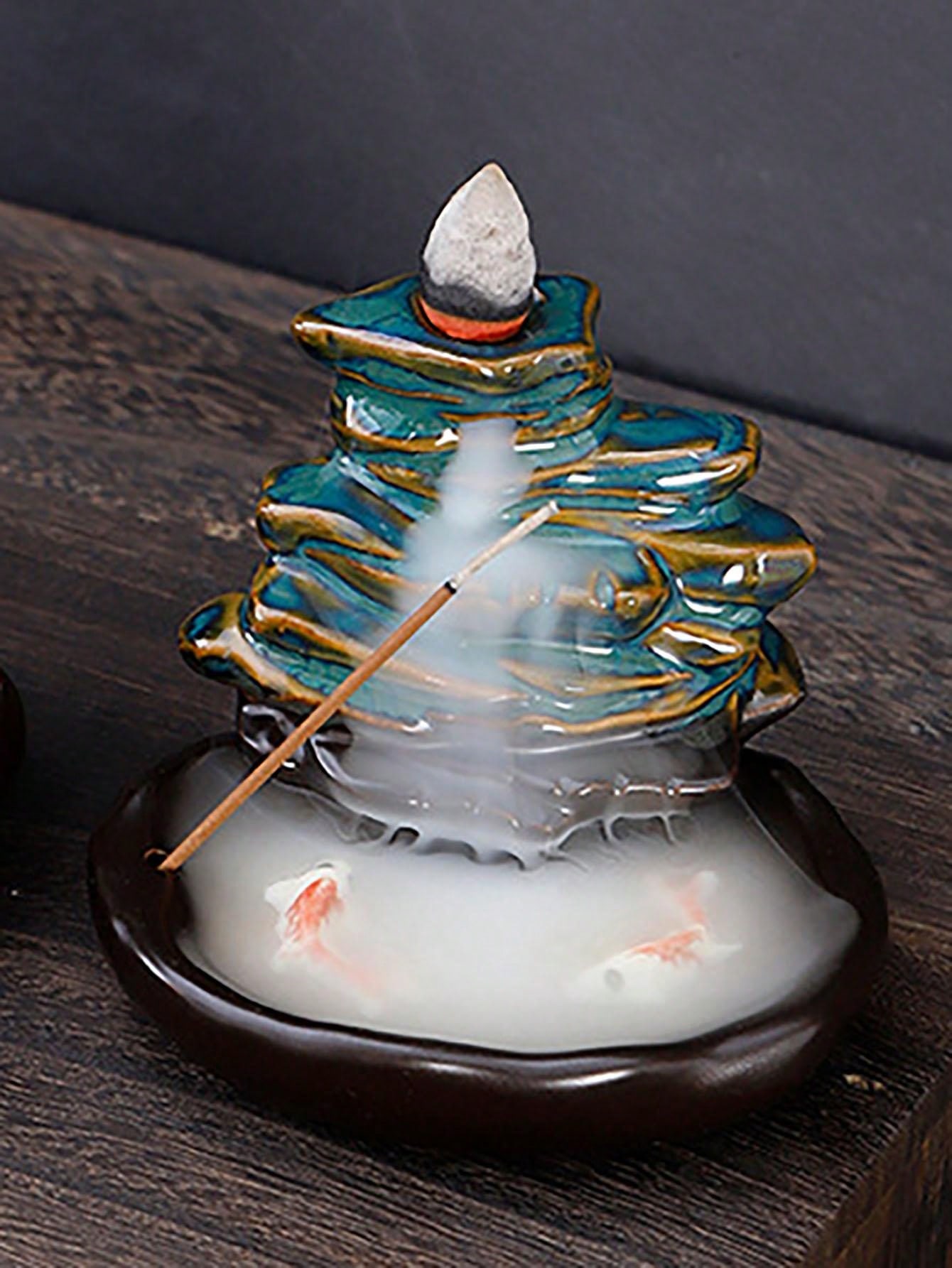 1pc Aromatherapy Burner Incense Insert, Backflow Incense Purple Clay