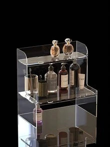 1set Acrylic Transparent Combination Splicing Ladder Display Storage Rack - Clear - View 5
