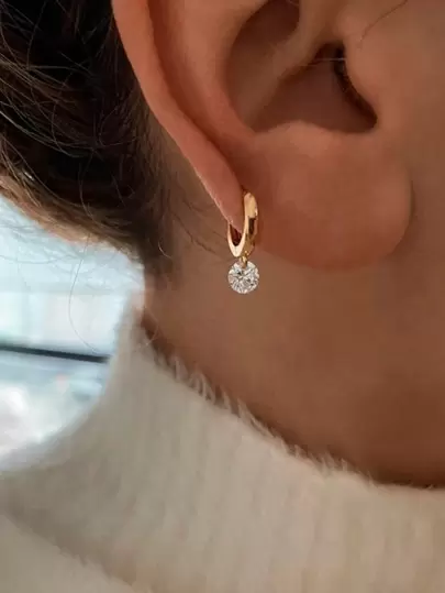 1 par Mode Cubic Zirconia Dekor Silver Drop örhängen för kvinnor för present
