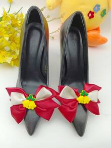 新款時尚可拆卸蝴蝶結鞋花 - 彩色 - 查看 3